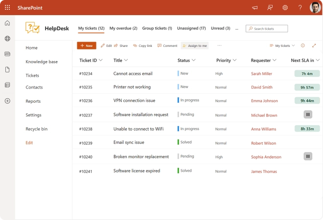 Native SharePoint ticketing in under 15 min